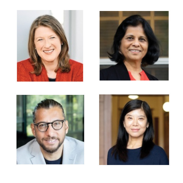 From top left, 2025 AERA Fellows Courtney Bell, Sadhana Puntambekar, Aydin Bal and Xueli Wang