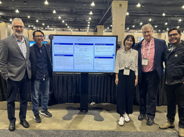 CALL-ECL researchers, from left, Matt Clifford, ELPA PhD students Aziz Awaludin & Xinyu Guan, Rich Halverson and Chris Saldaña. 