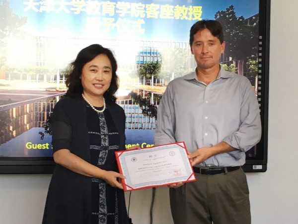Hora has just begun a 2.5-week residency as a guest professor in the School of Education at Tianjin University in China.