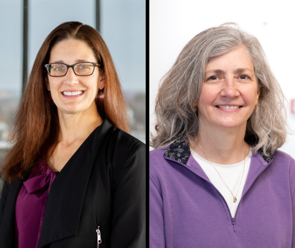 Janet Branchaw, right, is lead author of a new commentary on mentorship and training resources, with Christine Pfund, left.