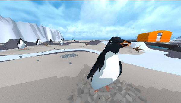 Field Day's new VR game introduces players to polar research by letting them embody an adelie penguin. (Field Day Lab image)